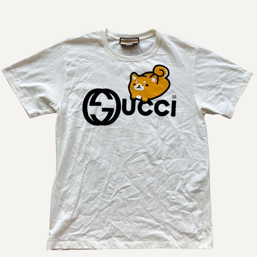 Gucci x Pikarar Angela Nguyen Interlocking G T-Shirt White Small 548334
